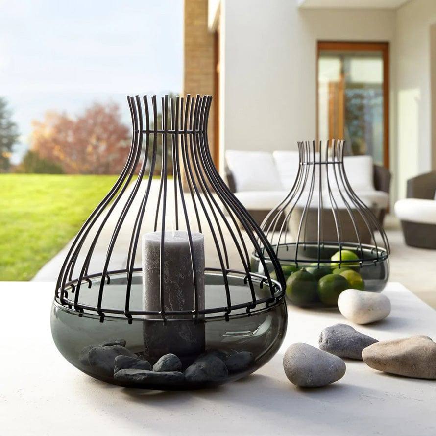 Leonardo Germany Giardino Metal and Glass Lantern Large - Black