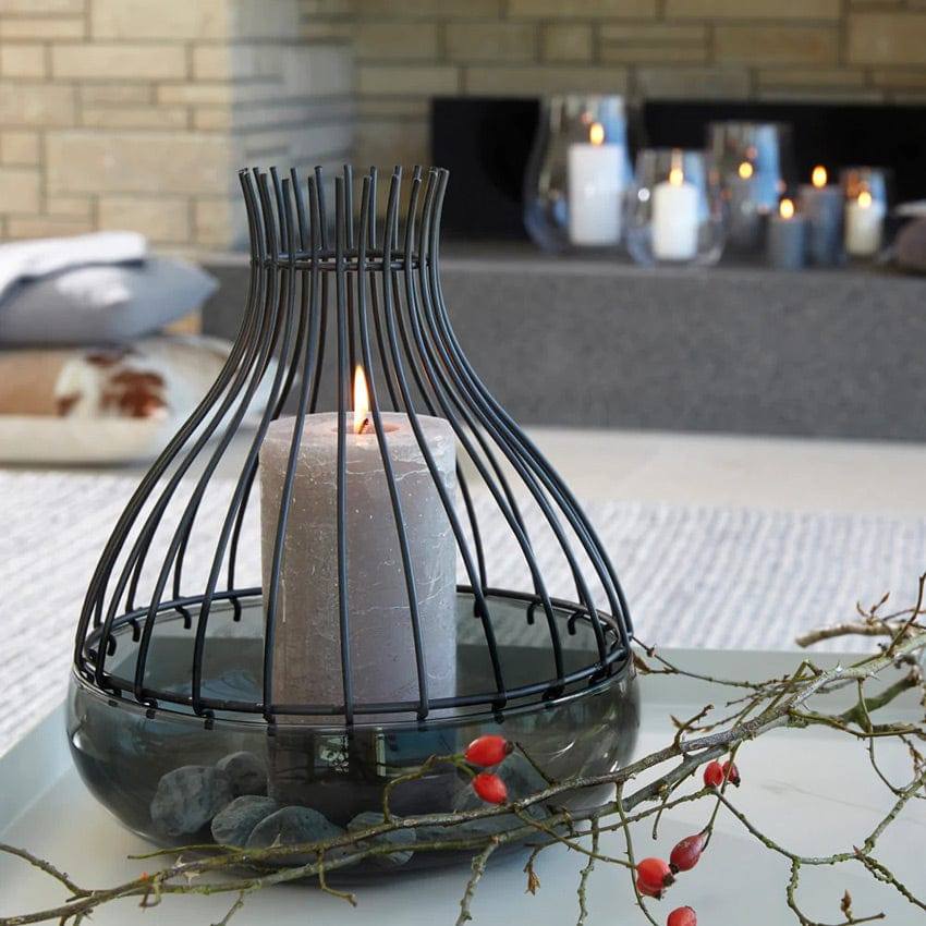 Leonardo Germany Giardino Metal and Glass Lantern Large - Black