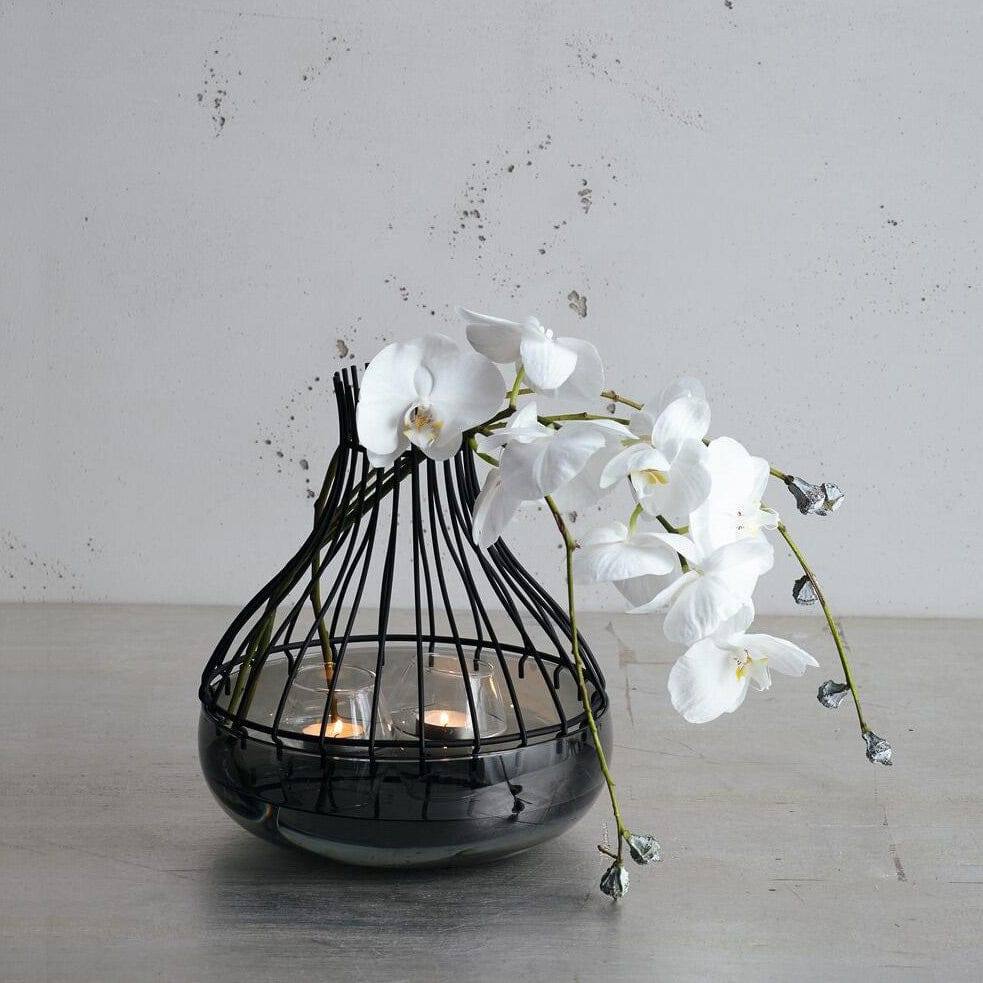 Leonardo Germany Giardino Metal and Glass Lantern Large - Black