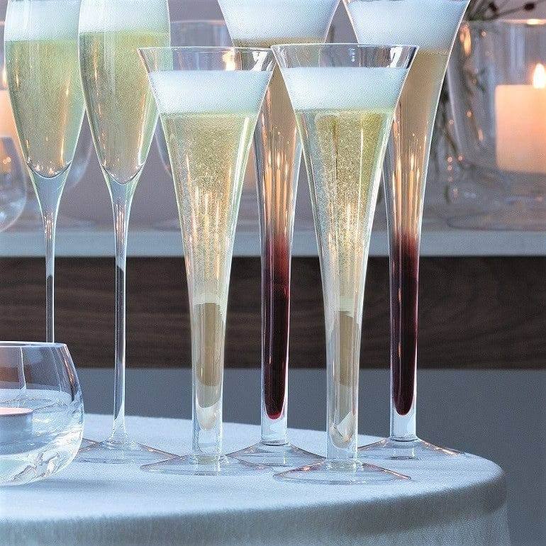 LSA International Hollow Stem Champagne Flutes 200ml, Set of 2