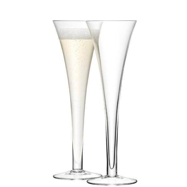 LSA International Hollow Stem Champagne Flutes 200ml, Set of 2