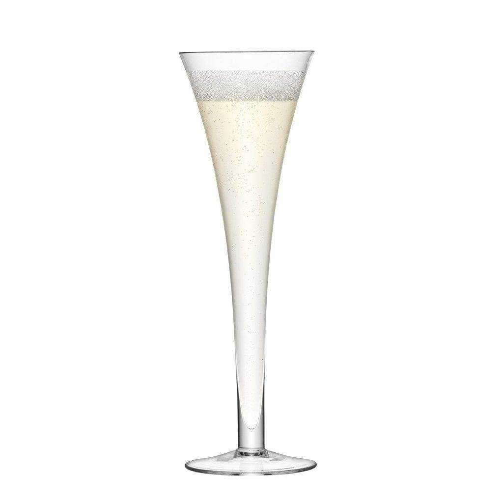 LSA International Hollow Stem Champagne Flutes 200ml, Set of 2