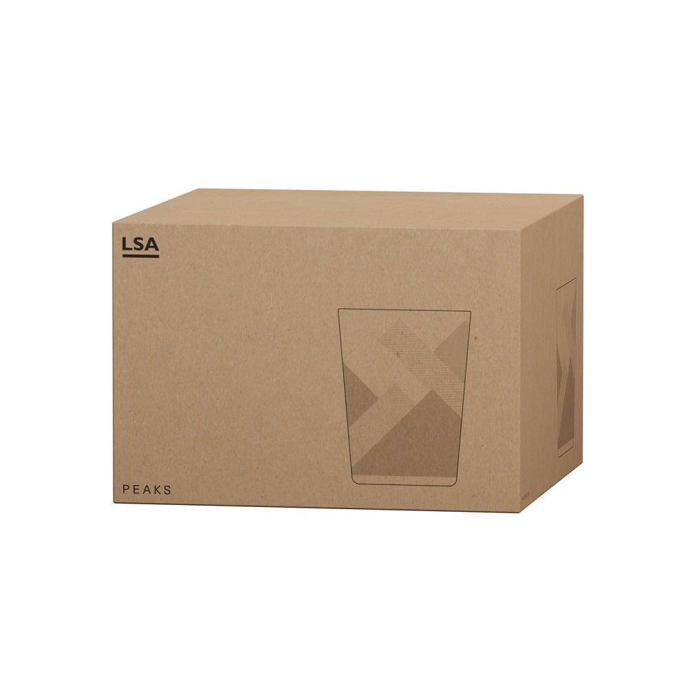 LSA International Peaks Tumblers 560ml, Set of 4 - Graphite