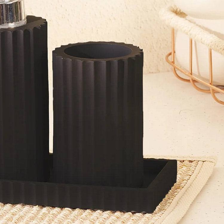 Mason Home Fluted Bathroom Set - Black