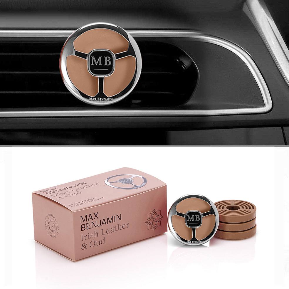 Max Benjamin Car Fragrance Set with 4 Refills - Irish Leather & Oud