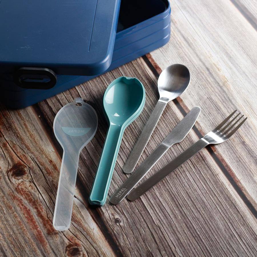 Mepal Netherlands Ellipse 3-Piece Travel Cutlery Set - Nordic Green