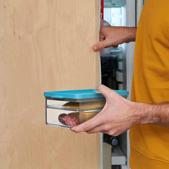 Mepal Netherlands Omnia Breakfast Fridge Boxes, Set of 2 - Nordic Green