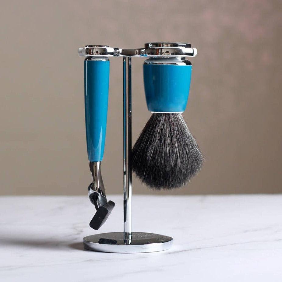 Muhle Germany Rytmo Fusion Shave Set - Petrol Blue