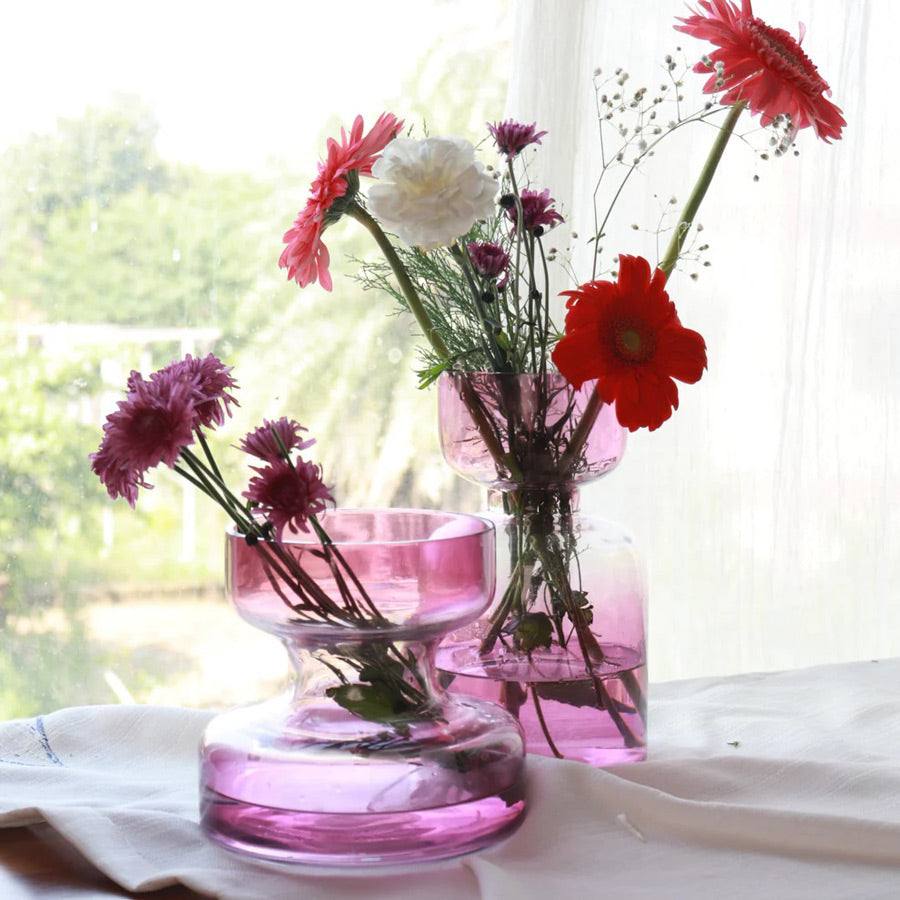 Muun Home Glass Vases, Set of 2 - Lilac
