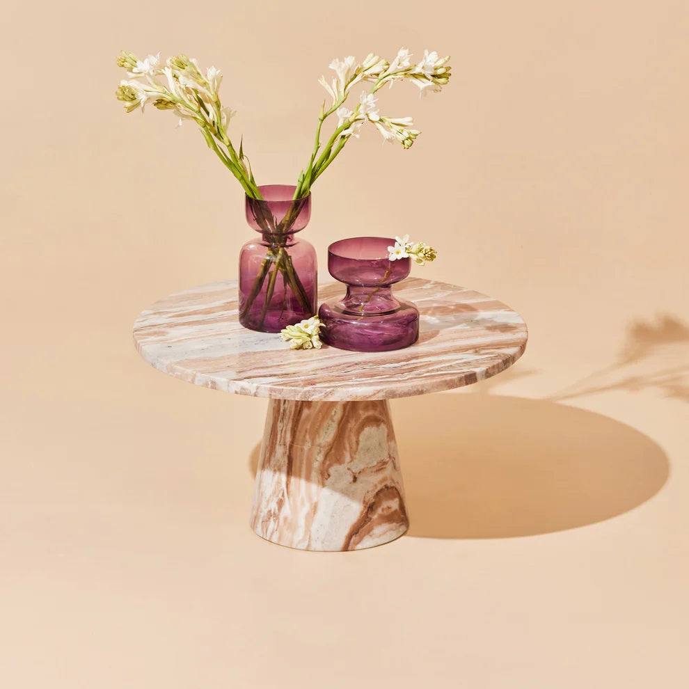 Muun Home Glass Vases, Set of 2 - Lilac