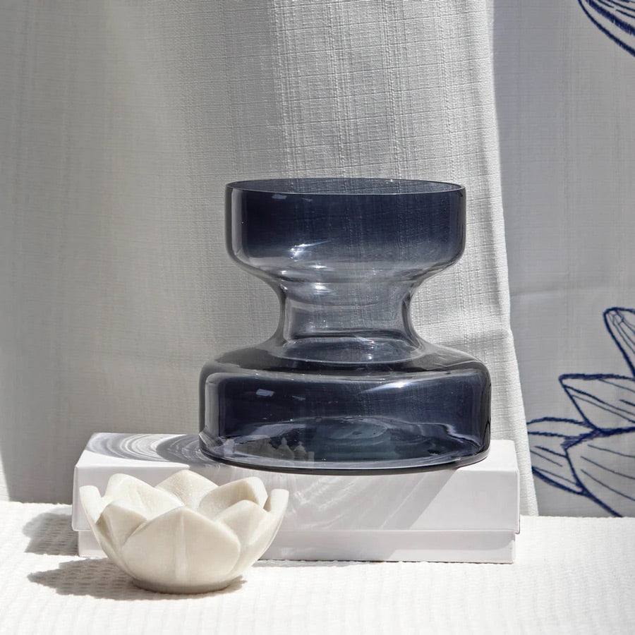 Muun Home Glass Vases, Set of 2 - Slate Grey