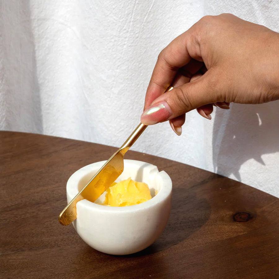 Muun Home Marble Butter Dish with Knife