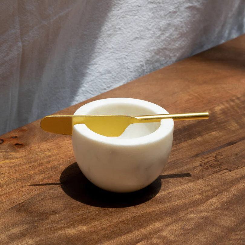 Muun Home Marble Butter Dish with Knife