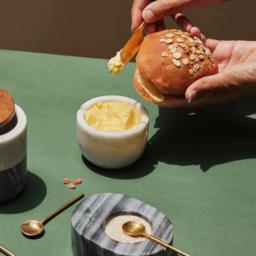 Muun Home Marble Butter Dish with Knife