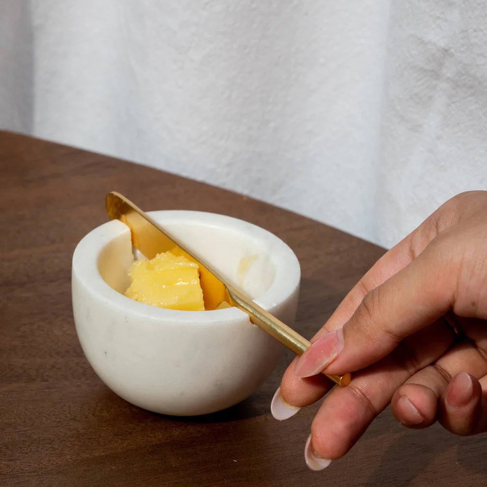 Muun Home Marble Butter Dish with Knife