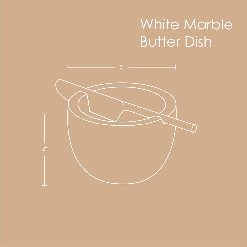 Muun Home Marble Butter Dish with Knife