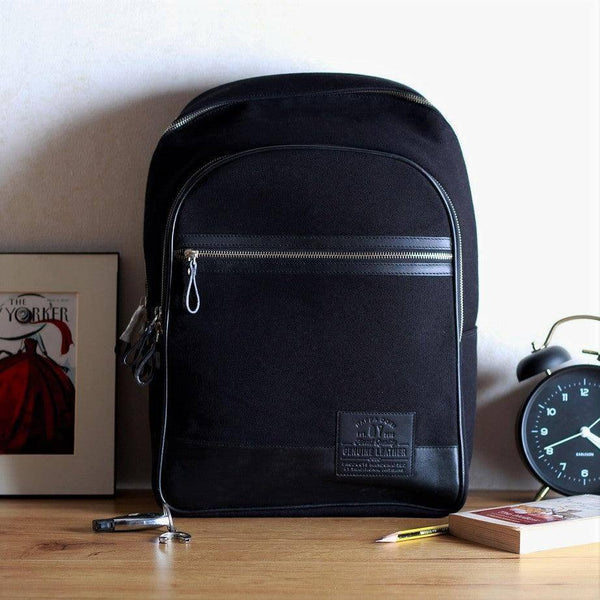 Nappa Dori Alps Canvas Backpack Black Modern Quests