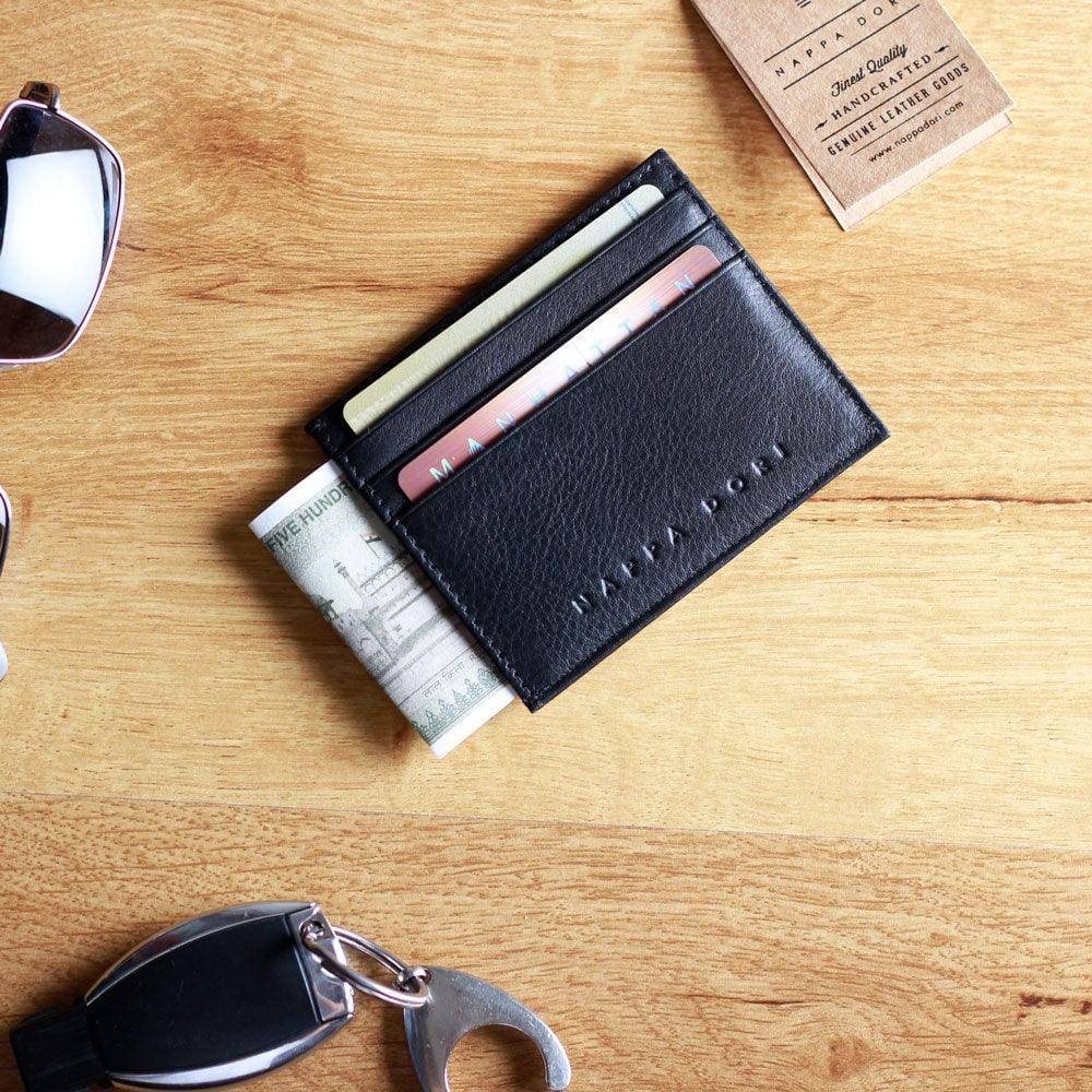 Nappa Dori Classic Card Case - Black