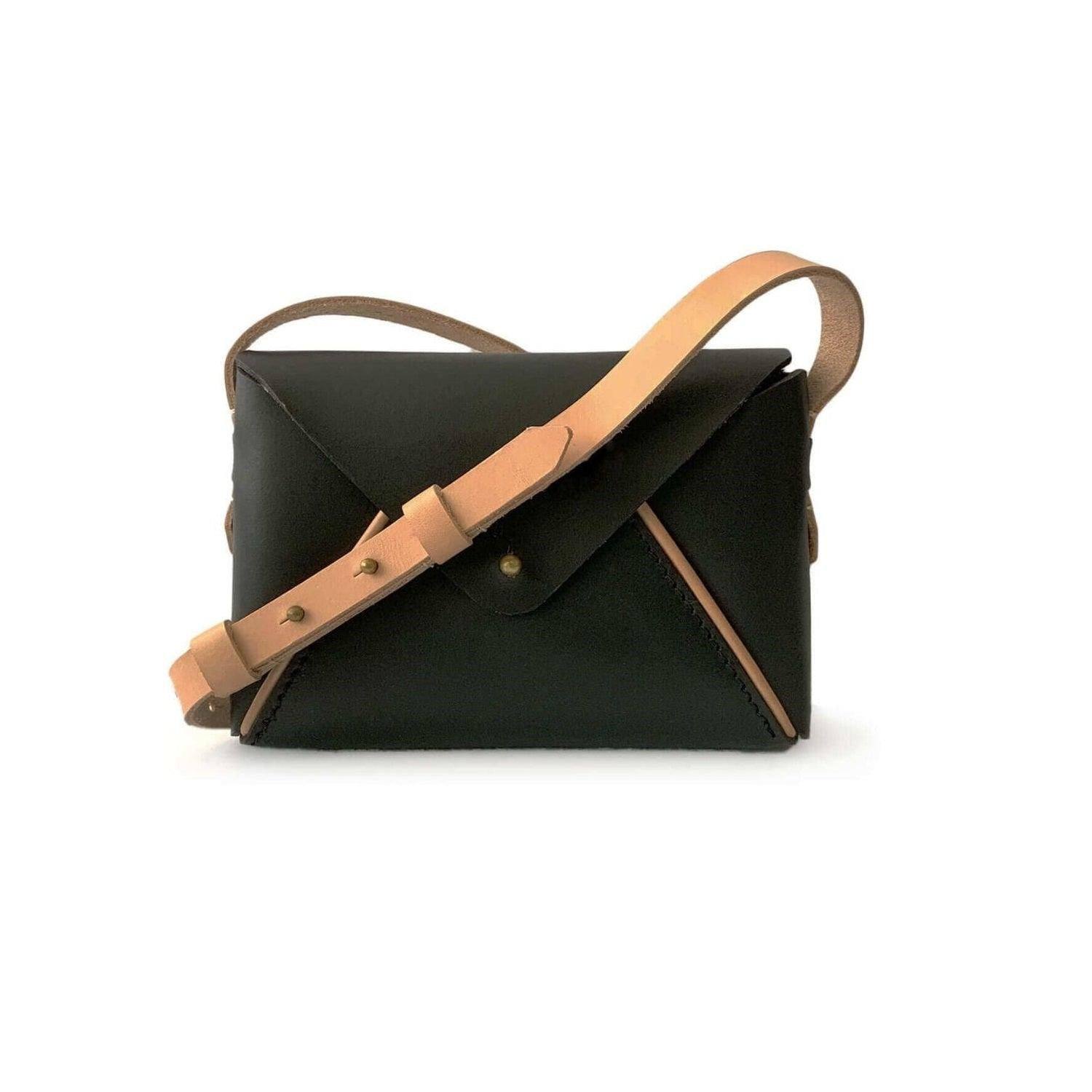 Nappa Dori Envelope Sling Bag - Black