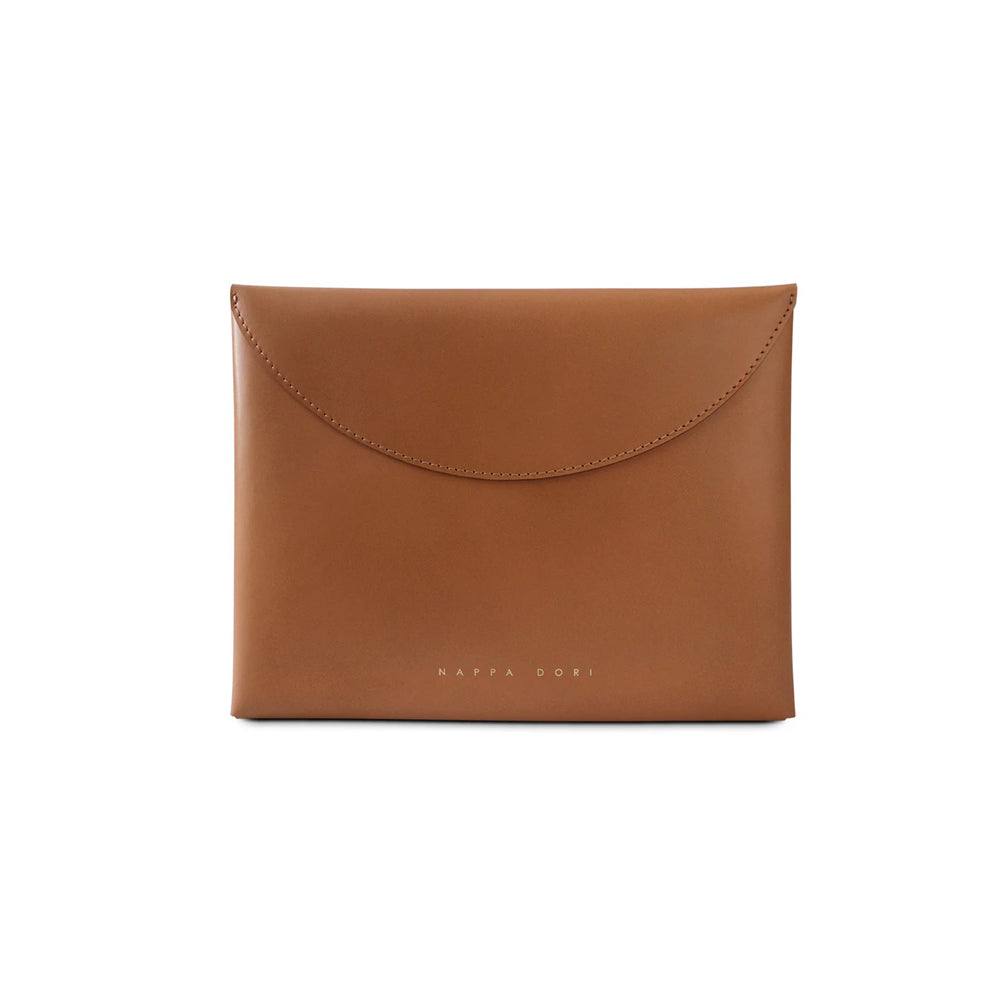 Nappa Dori Leather Wrap Sleeve 13" - Tan