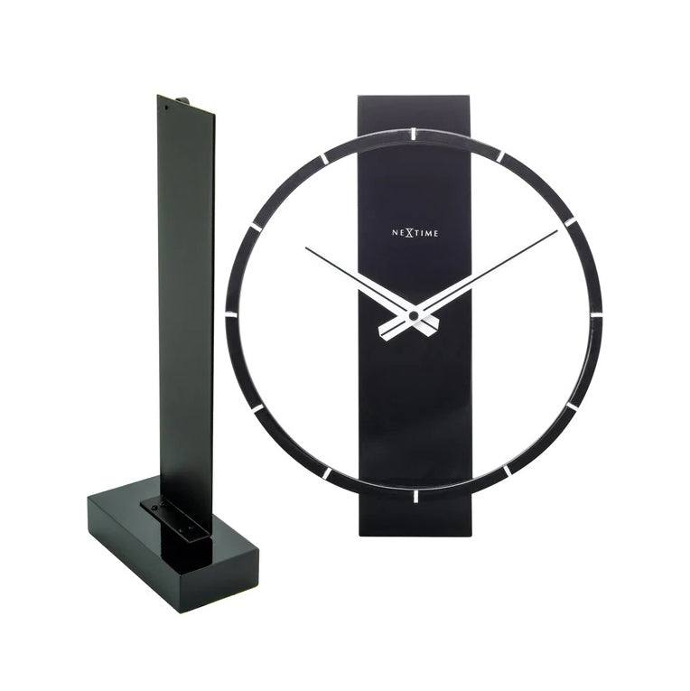 Nextime Carl Wooden Table Clock - Black