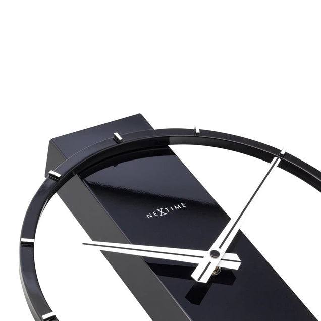 Nextime Carl Wooden Table Clock - Black