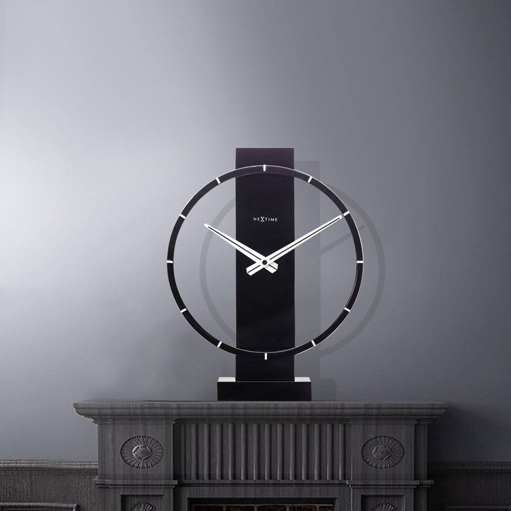 Nextime Carl Wooden Table Clock - Black
