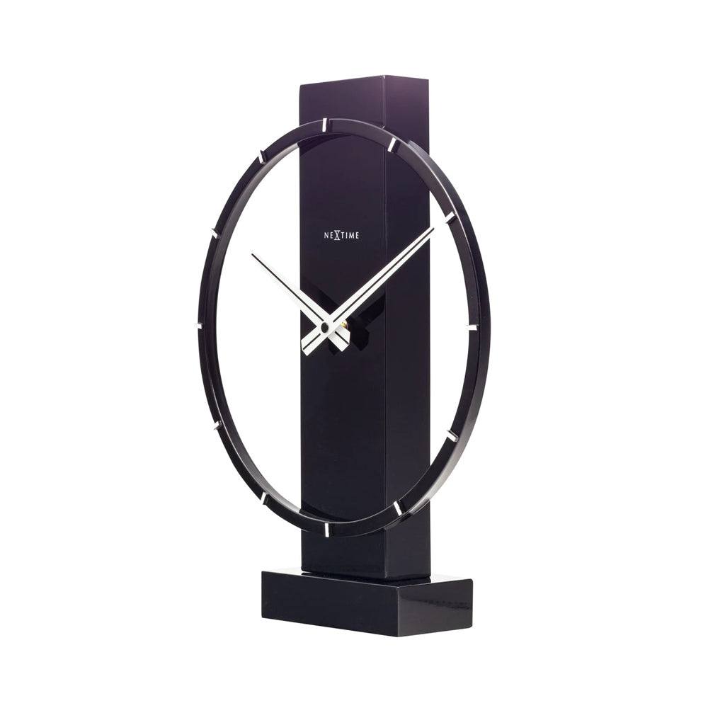 Nextime Carl Wooden Table Clock - Black