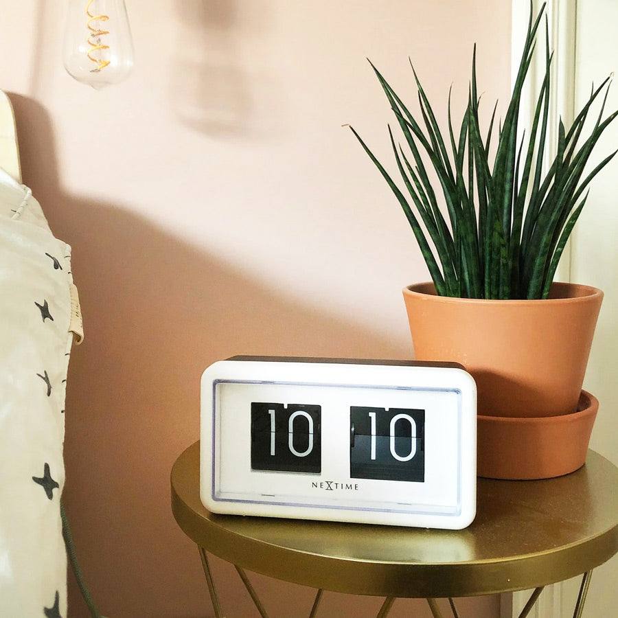 Nextime Classic Flip Clock - White
