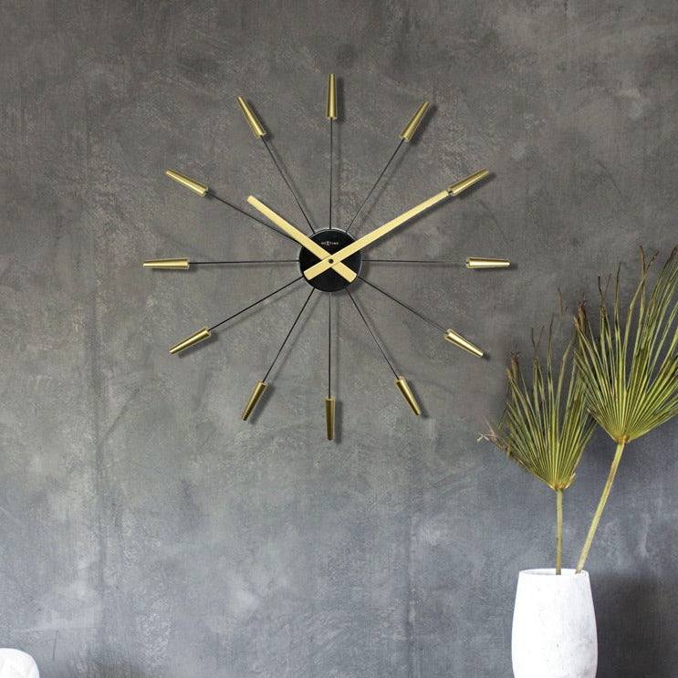 Nextime Plug Inn Wall Clock 58cm - Gold