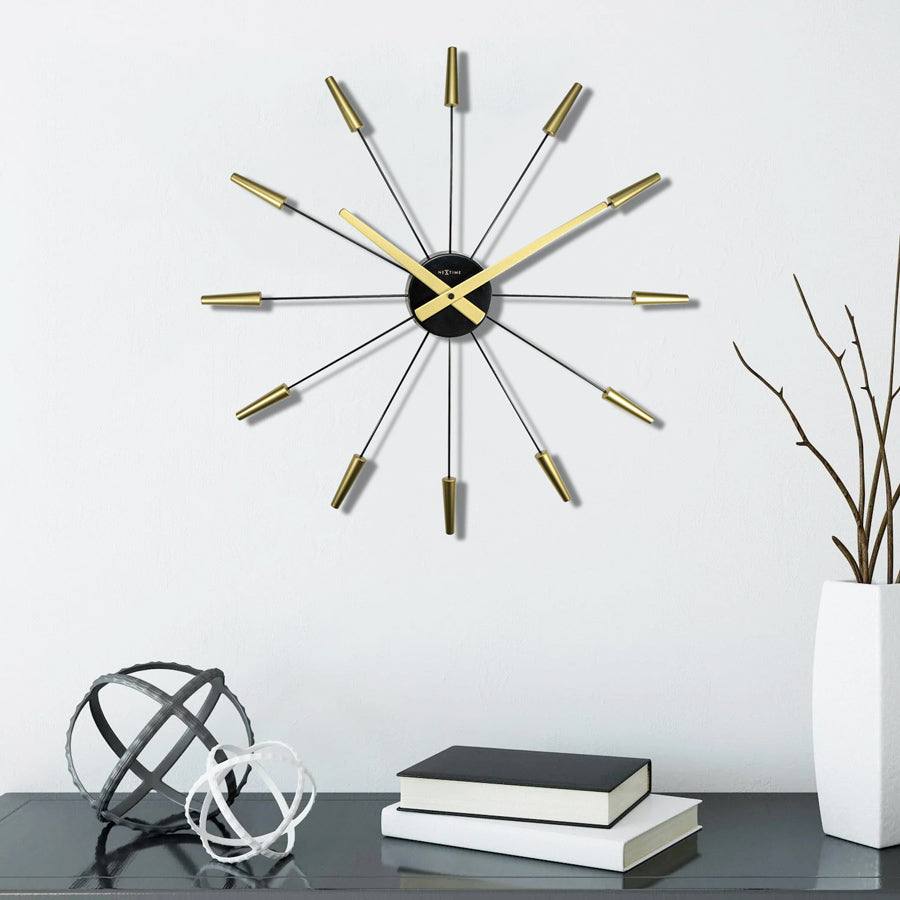 Nextime Plug Inn Wall Clock 58cm - Gold