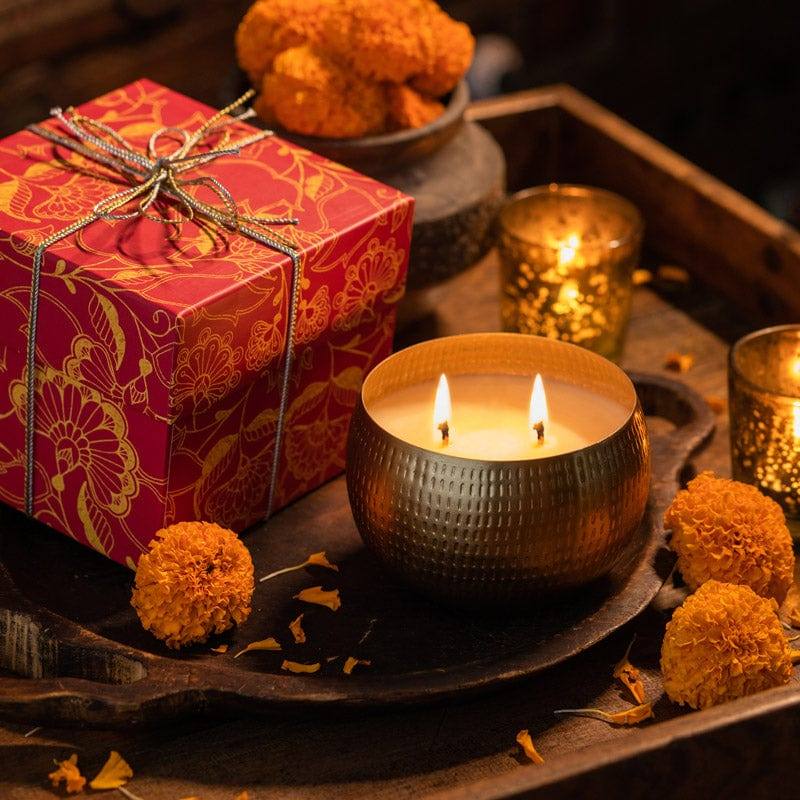 Golden Ember - Rose Petal & Incense Candle – Noa Lux
