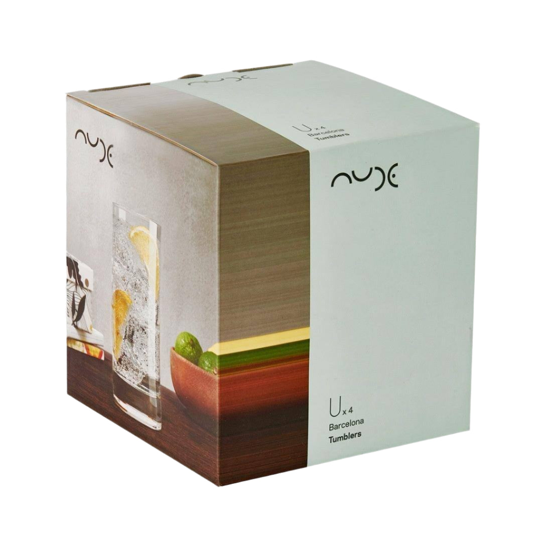 NUDE Turkey Barcelona Highball Glasses 415ml, Set of 4