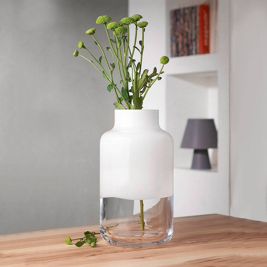 NUDE Turkey Magnolia Tall Glass Vase - Opal White | Modern Quests