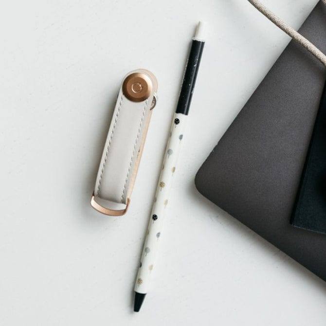 Orbitkey Leather Key Organiser - Stone Special Edition