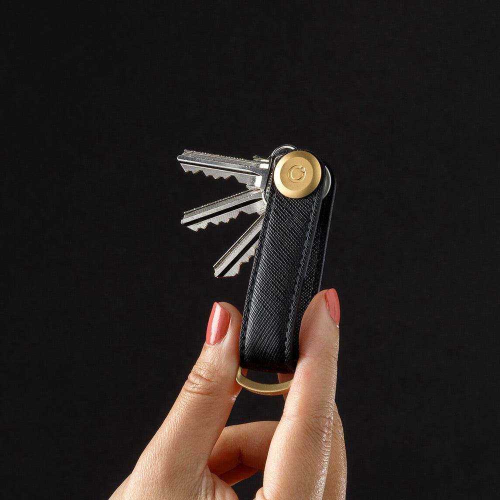 Orbitkey Saffiano Key Organiser - Liquorice Black