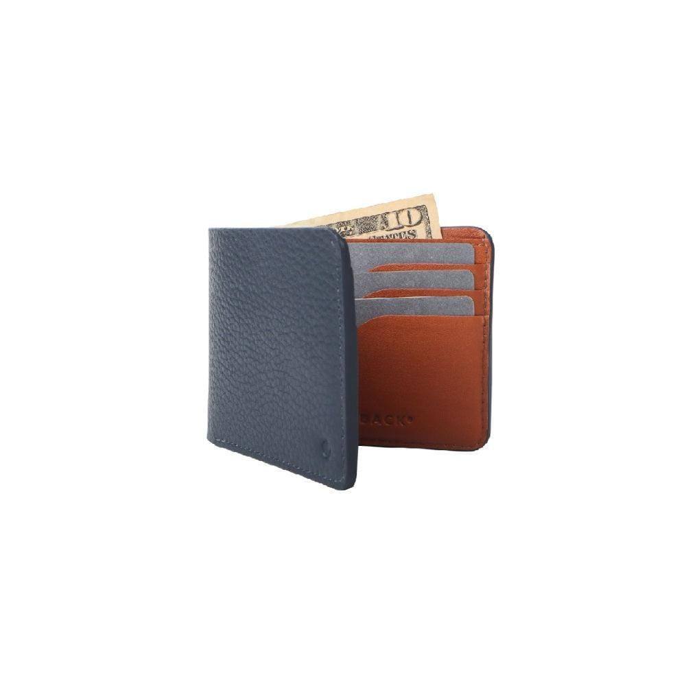 Outback Bi-Fold Leather Wallet - Navy