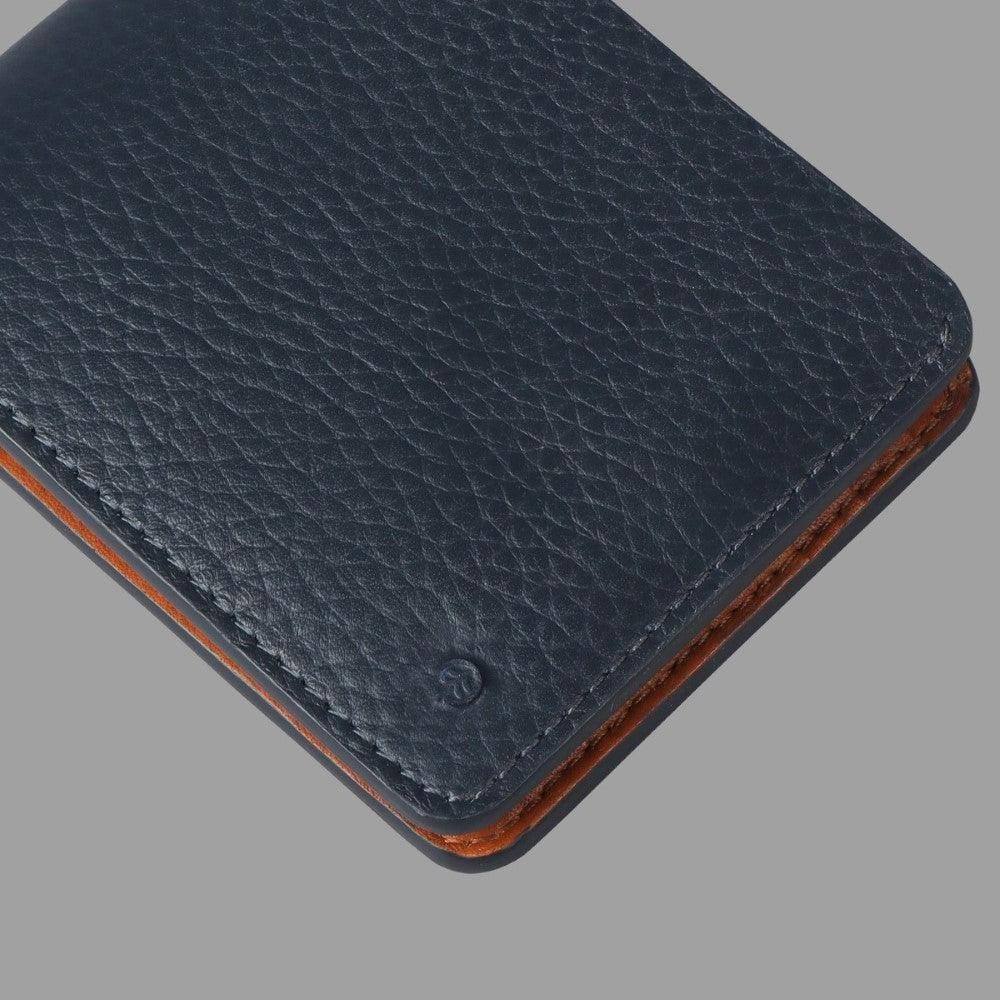 Outback Bi-Fold Leather Wallet - Navy