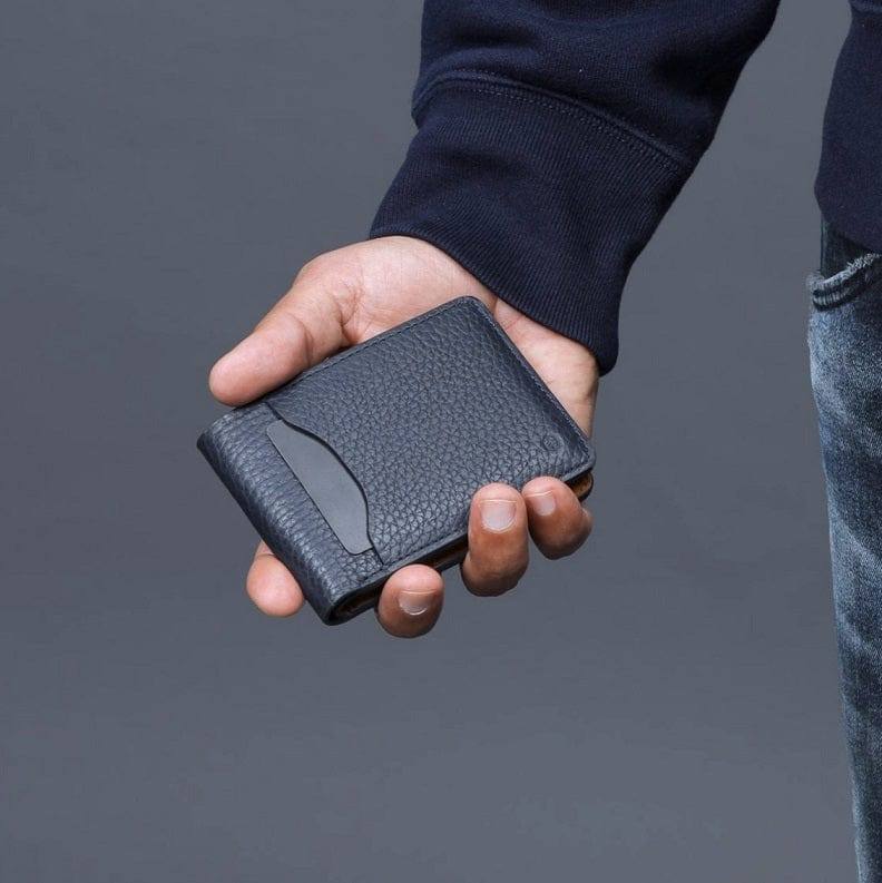 Outback Minimal Leather Wallet Navy