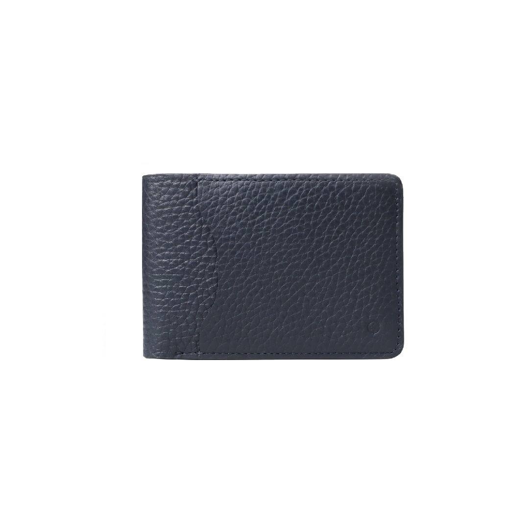 Outback Minimal Leather Wallet - Navy