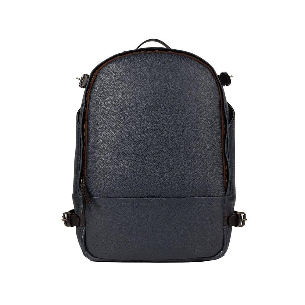 Outback Mustang Leather Backpack - Navy