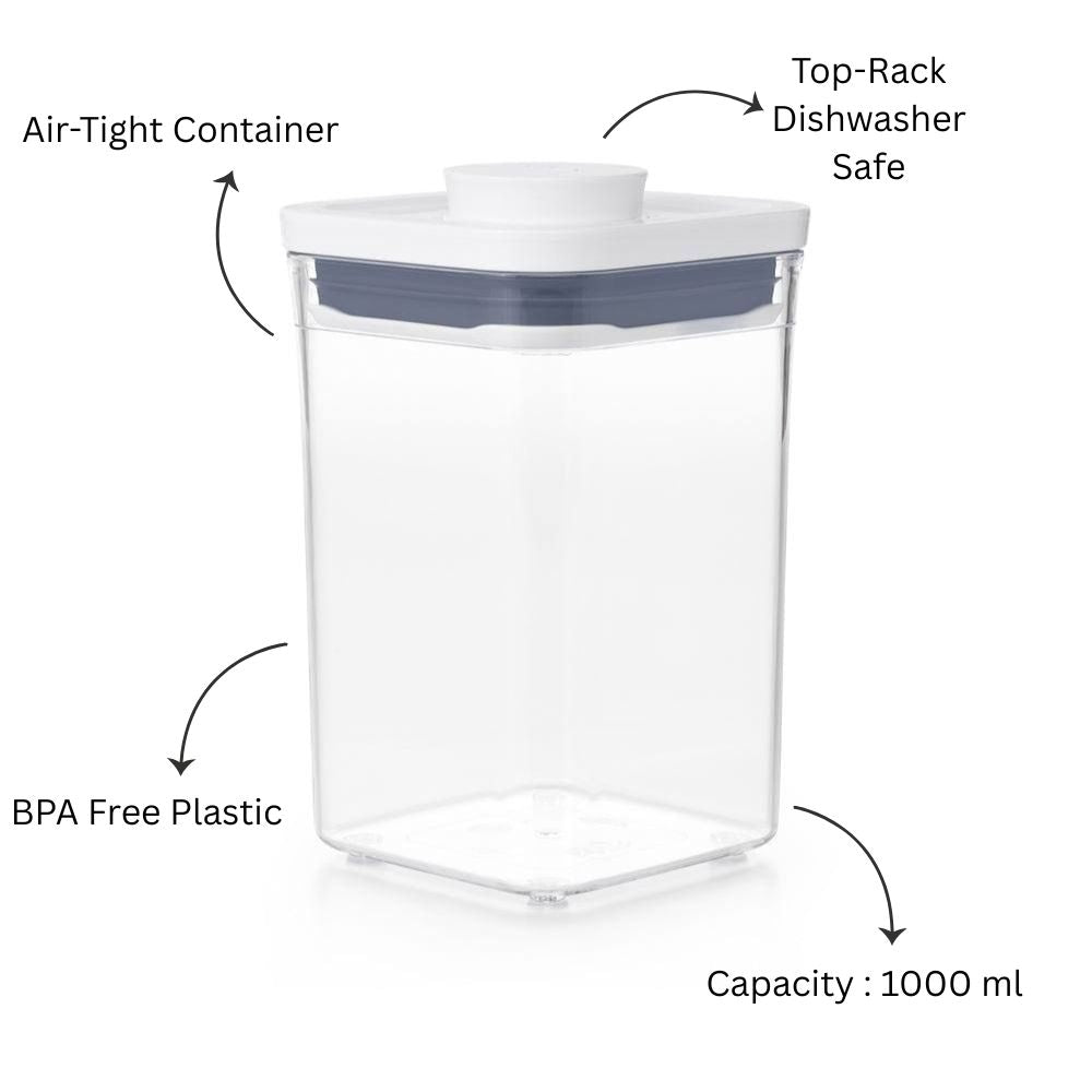 POP Small Square Storage Container - 1000ml