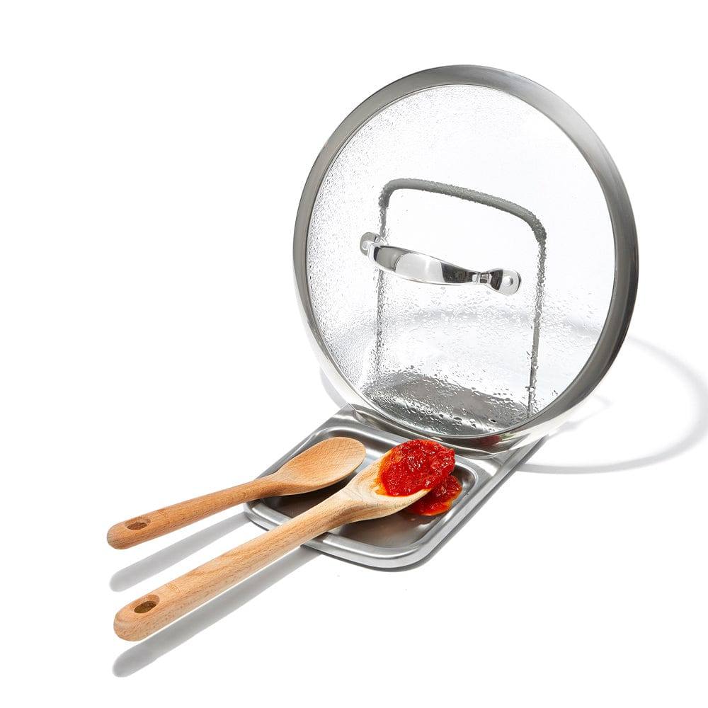 OXO Stainless Steel Spoon Rest with Lid Holder