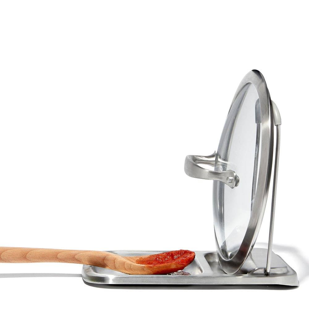 OXO Stainless Steel Spoon Rest with Lid Holder