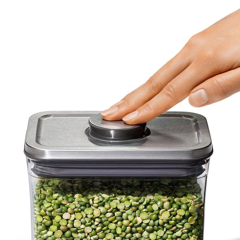 OXO Steel POP Slim Rectangular Storage Container - 1600ml