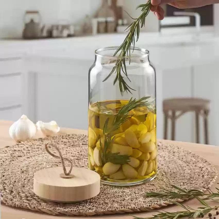 Pasabahce Woody Storage Jar with Lid - Large