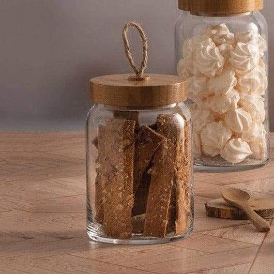 Pasabahce Woody Storage Jar with Lid - Medium