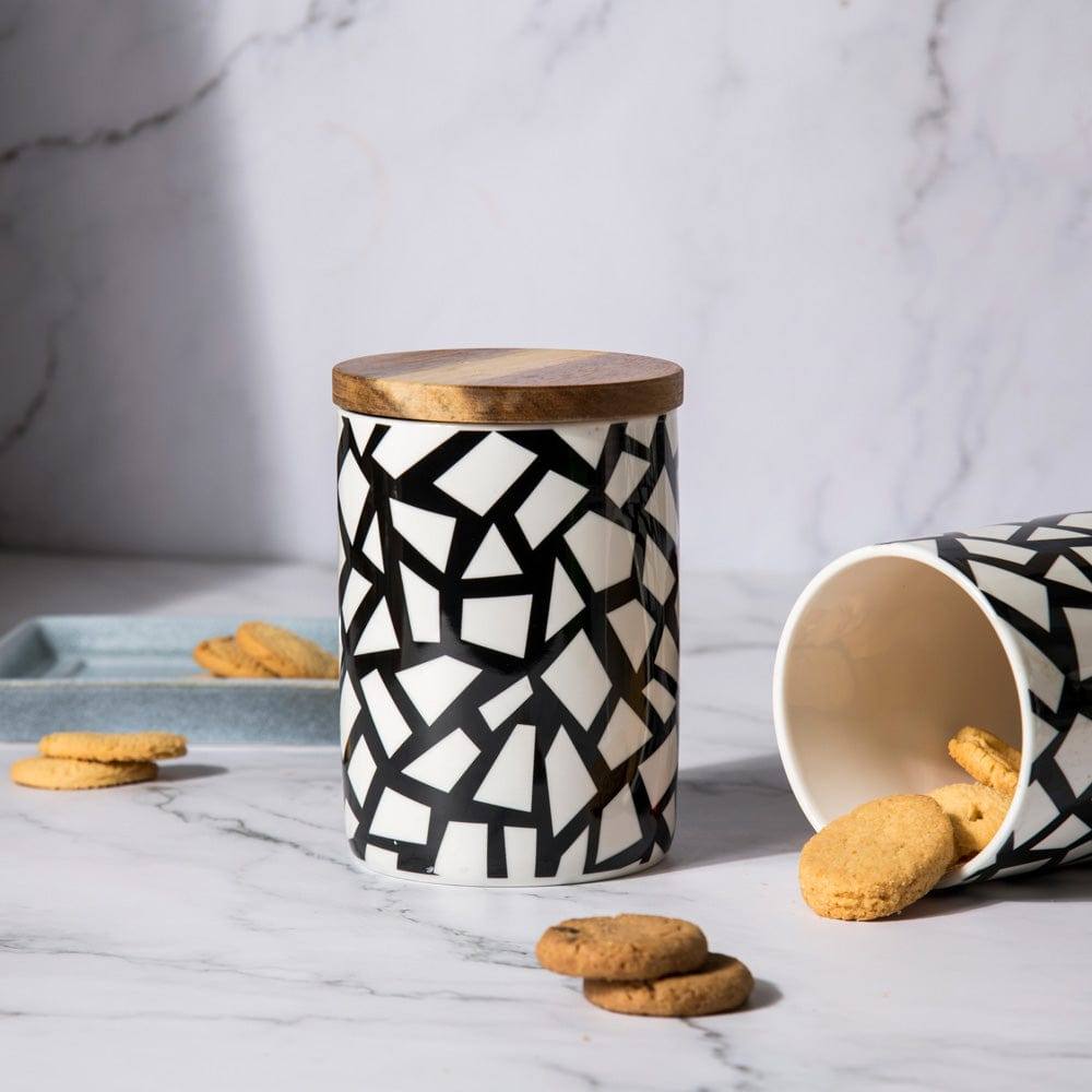 Philosophy Home Patterned Storage Jar with Lid - Abstract