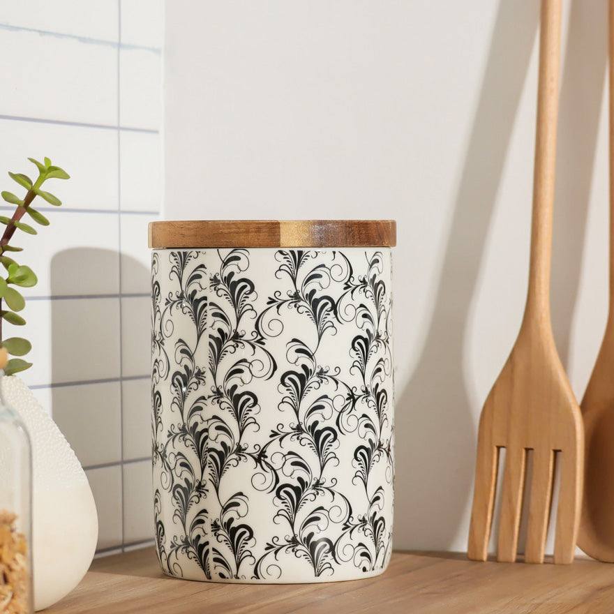 Philosophy Home Patterned Storage Jar with Lid - Swirls