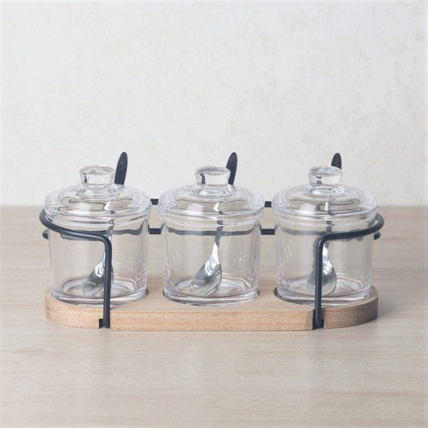 Philosophy Home Trio Glass Condiment Jars Set – Modern Quests